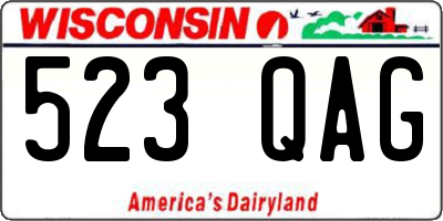 WI license plate 523QAG