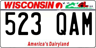 WI license plate 523QAM