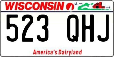 WI license plate 523QHJ