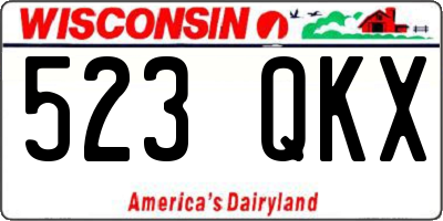 WI license plate 523QKX