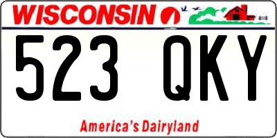WI license plate 523QKY