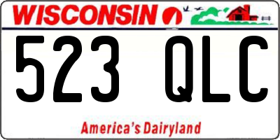 WI license plate 523QLC