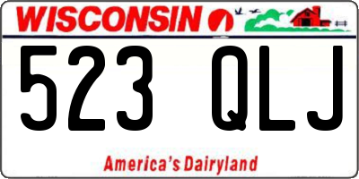 WI license plate 523QLJ