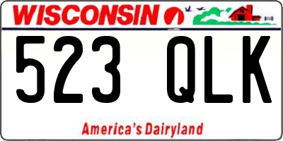 WI license plate 523QLK