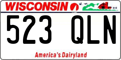 WI license plate 523QLN