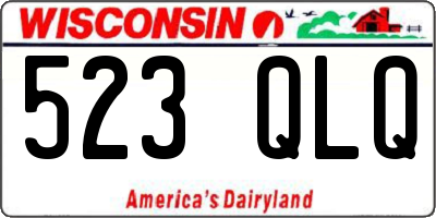 WI license plate 523QLQ