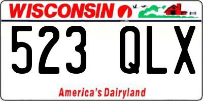 WI license plate 523QLX