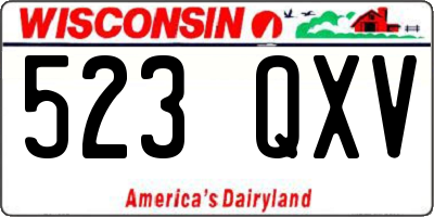 WI license plate 523QXV