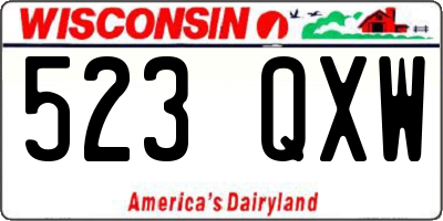 WI license plate 523QXW