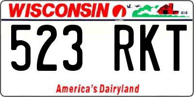 WI license plate 523RKT