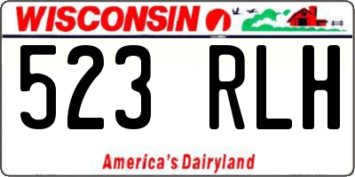WI license plate 523RLH