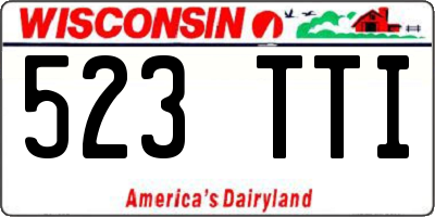 WI license plate 523TTI