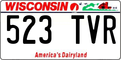 WI license plate 523TVR