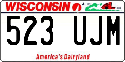 WI license plate 523UJM