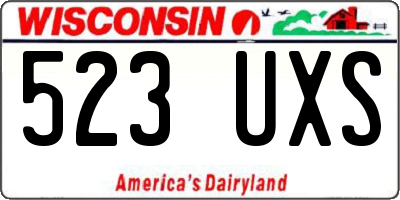 WI license plate 523UXS