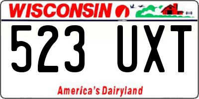WI license plate 523UXT
