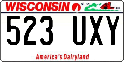 WI license plate 523UXY