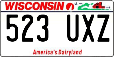 WI license plate 523UXZ