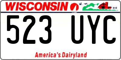 WI license plate 523UYC