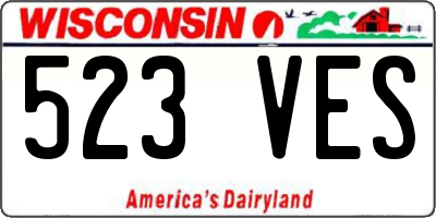 WI license plate 523VES