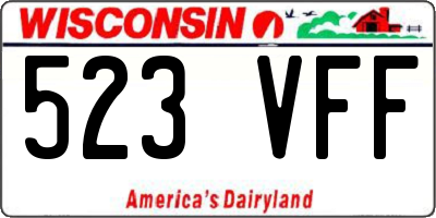 WI license plate 523VFF