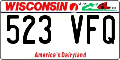 WI license plate 523VFQ