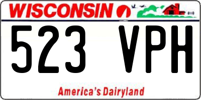 WI license plate 523VPH