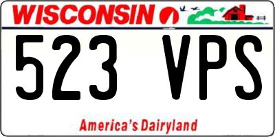 WI license plate 523VPS