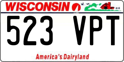 WI license plate 523VPT