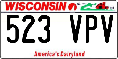 WI license plate 523VPV