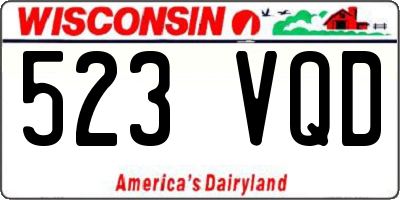 WI license plate 523VQD