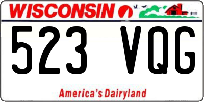 WI license plate 523VQG