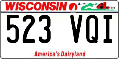 WI license plate 523VQI