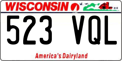 WI license plate 523VQL