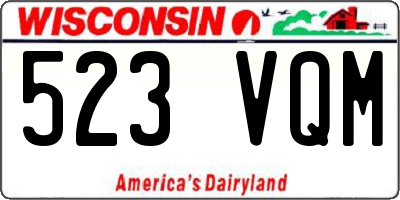 WI license plate 523VQM