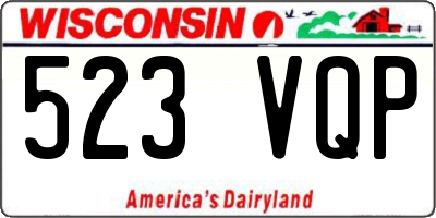 WI license plate 523VQP