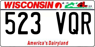 WI license plate 523VQR