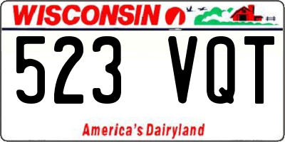 WI license plate 523VQT