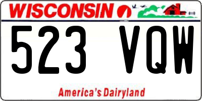 WI license plate 523VQW
