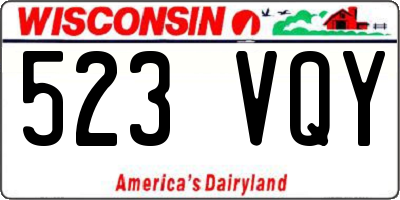 WI license plate 523VQY