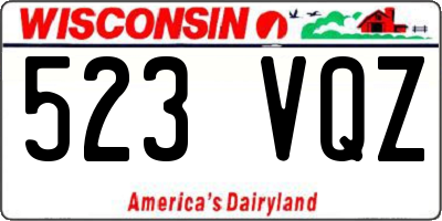 WI license plate 523VQZ