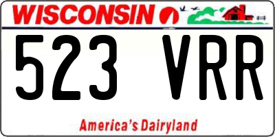 WI license plate 523VRR