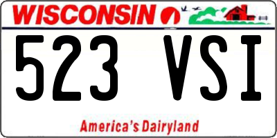WI license plate 523VSI