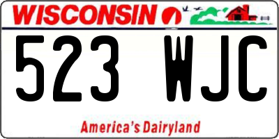 WI license plate 523WJC