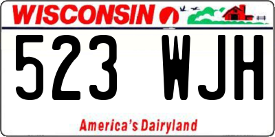 WI license plate 523WJH