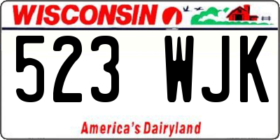 WI license plate 523WJK