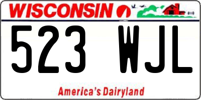 WI license plate 523WJL