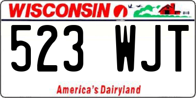 WI license plate 523WJT
