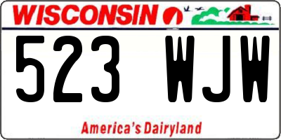 WI license plate 523WJW