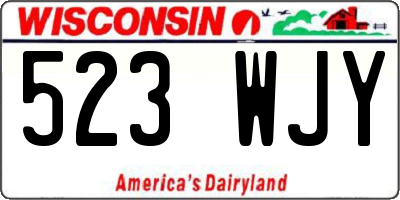 WI license plate 523WJY